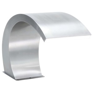 Edelstahl Pool-Wasserfall mit LED Beleuchtung für den Gartenteich oder Pool.