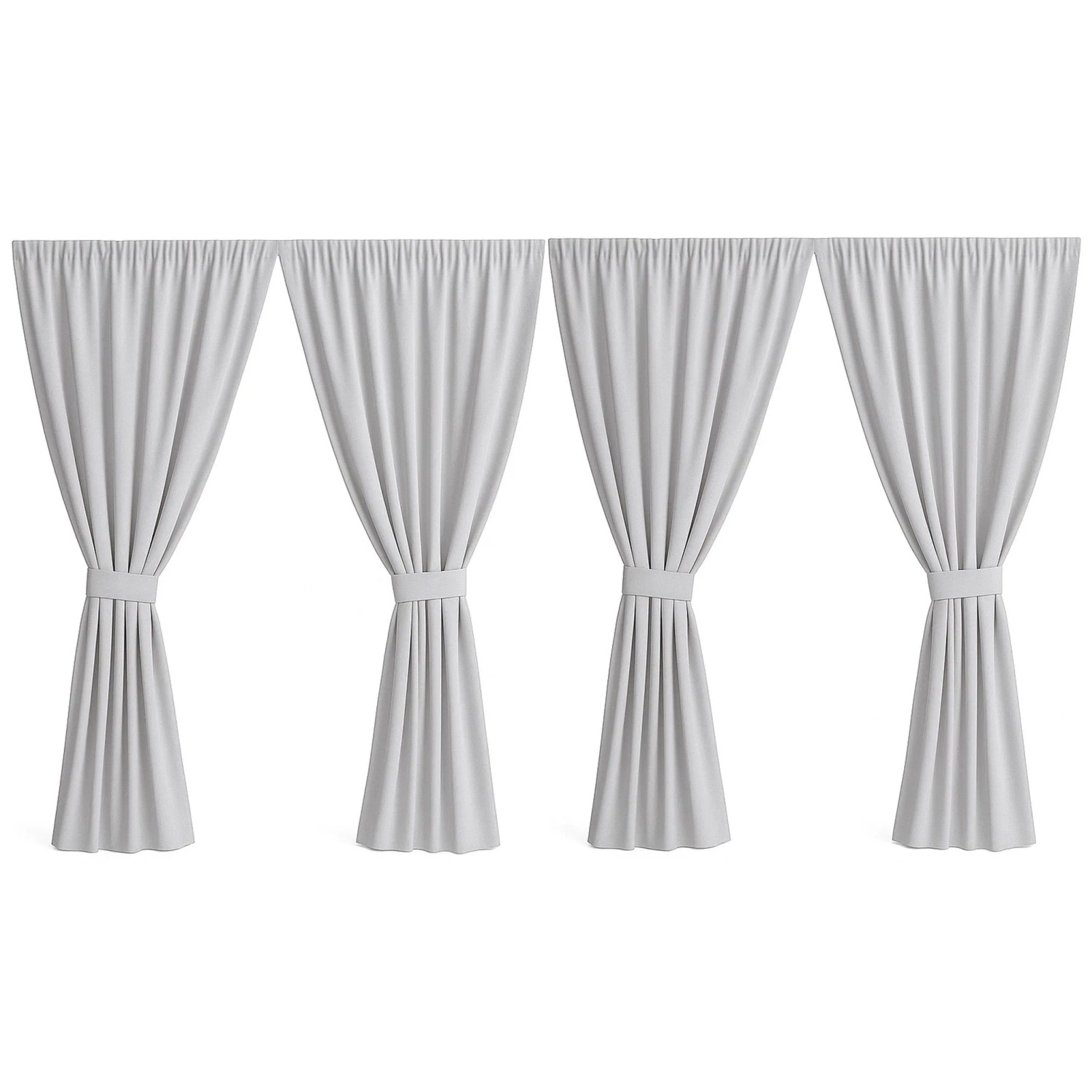 Setgarden Curtain Garden Outdoor Vorhang    4 x 155 × 200 cm – Balkon Vorhang 1tlg Grau
