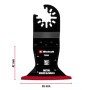 Einhell HSS BiM Tauchsägeblatt 65x42mm für Multifunktionswerkzeuge. Gekrümmte Schneide, schwarz-rot, schneidet Holz, Metall, Nägel.