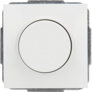 Weißer LED-Dimmer Mirena Unterputz für stufenlose Helligkeitsregelung.