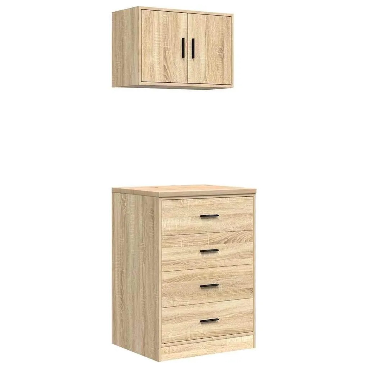 vidaXL Garagenschränke 2 Stk Sonoma-Eiche Holzwerkstoff 3328334