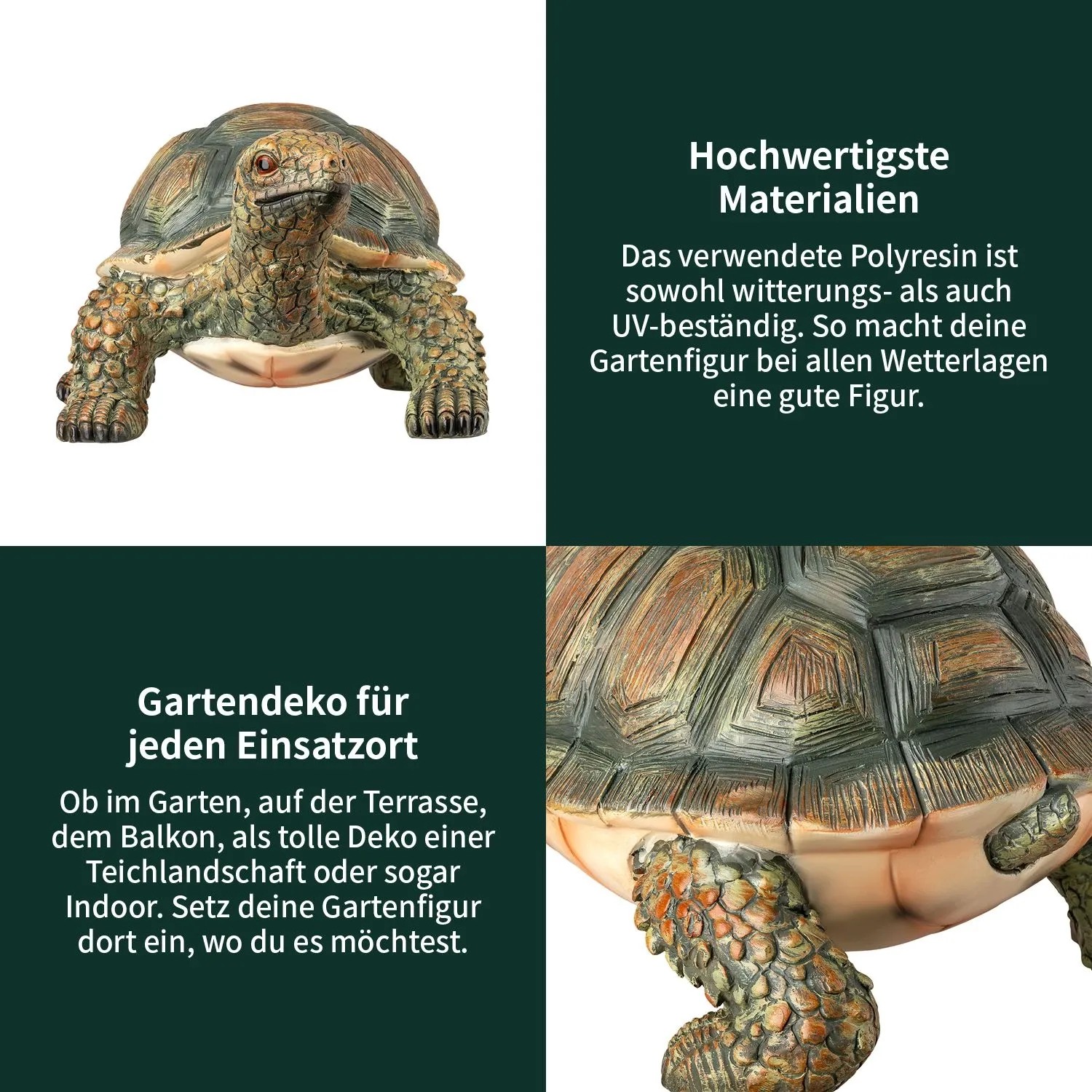 VERDOBA Gartendeko Safari Gartenfigur Schildkröte_6