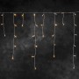 Konstsmide LED-Lichtervorhang Solar Eisregen mit bernsteinfarbenen LEDs für Außen.