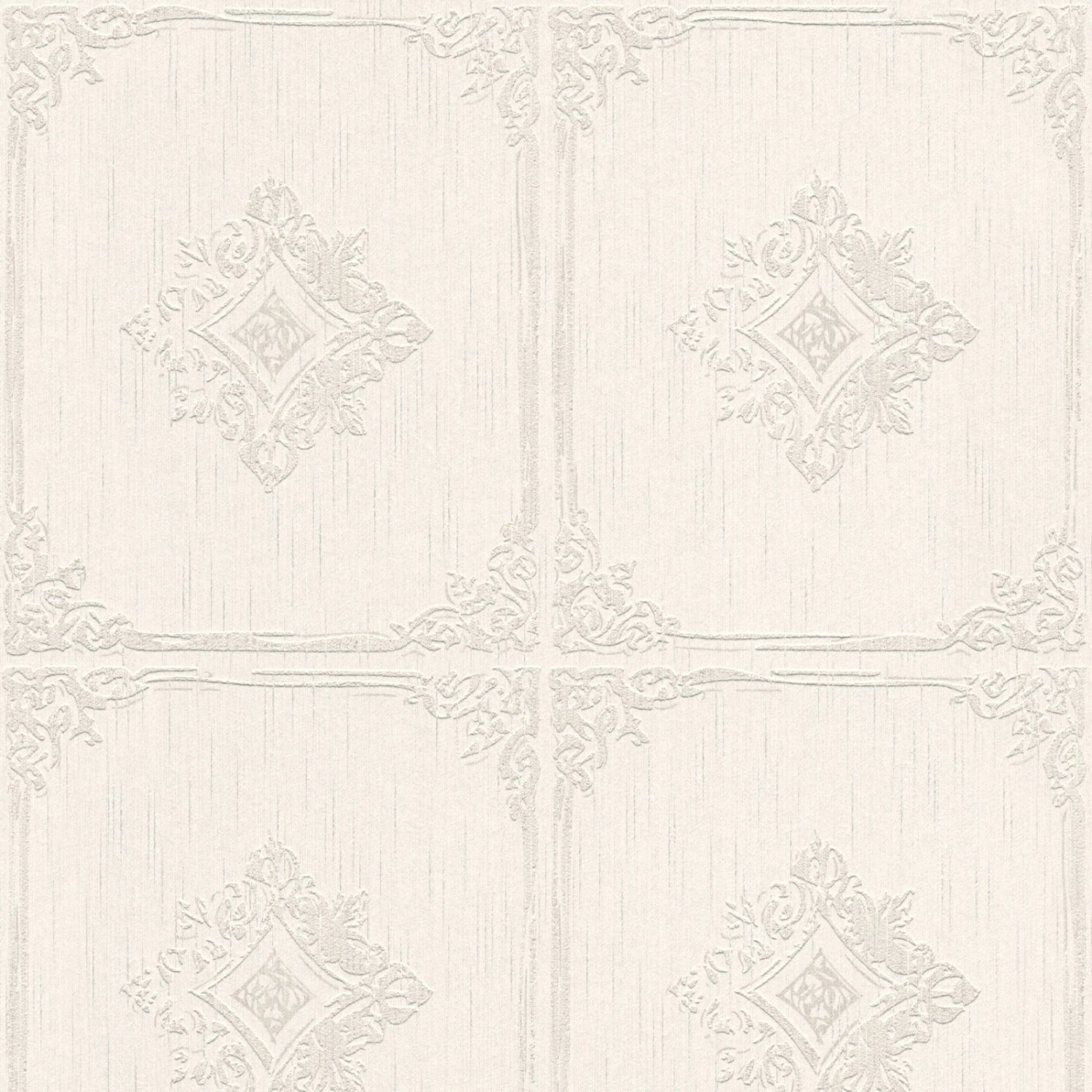 Bricoflor Elegante Tapete in Fliesenoptik Helle Vliestapete mit Textil Fliesen Design Edel Vlies Textiltapete mit Kachel