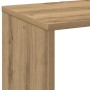 Nahaufnahme des vidaXL Raumteiler-Bücherregals in Artisan-Eiche. Zeigt die Holzwerkstoff-Oberfläche mit detaillierter Maserung.