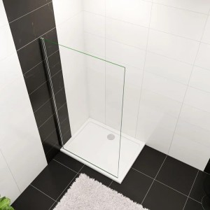 Duschparadies Walk-In Dusche 120x200cm mit Klarglas und verchromtem Rahmen.