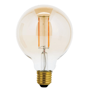 Dimmbare LED-Vintageglobe von Orion Leuchten, E27, 6W, warmweiß.