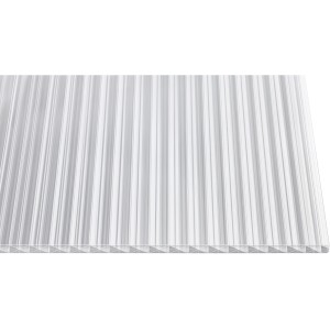 Transparente Hohlkammerplatte (16 mm) für Kunststoffbedachung, 200x98 cm.
