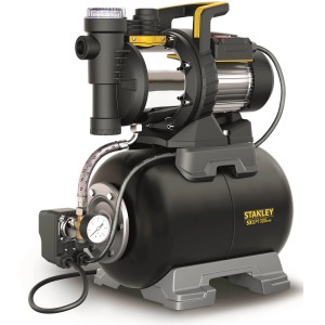 Stanley Hauswasserwerk 24 l, 1300 W, selbstansaugend, mit Druckschalter und Kohlenstoffstahl-Druckbehälter.