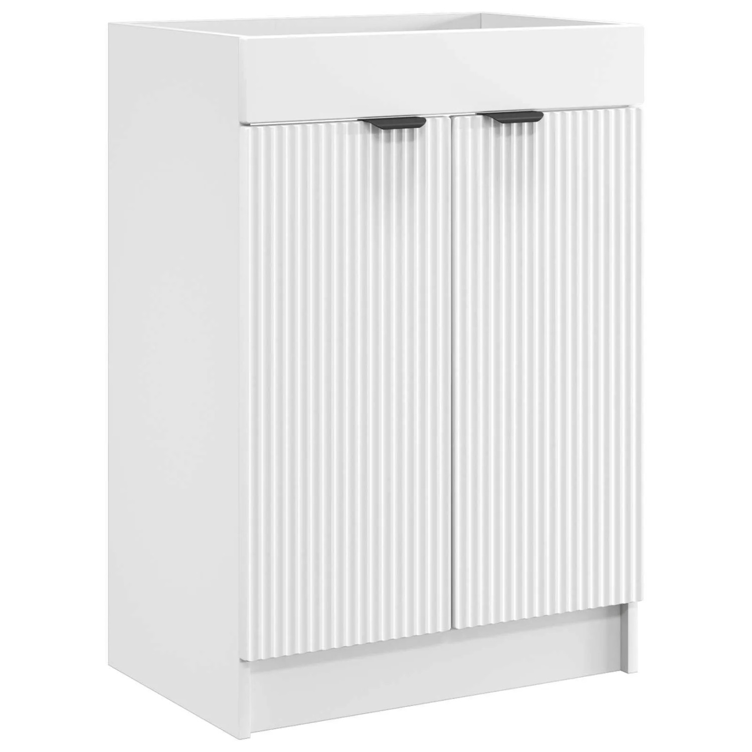 vidaXL Unter dem Waschbecken Badschrank Weiß 56 x 37,5 x 81 cm 890094