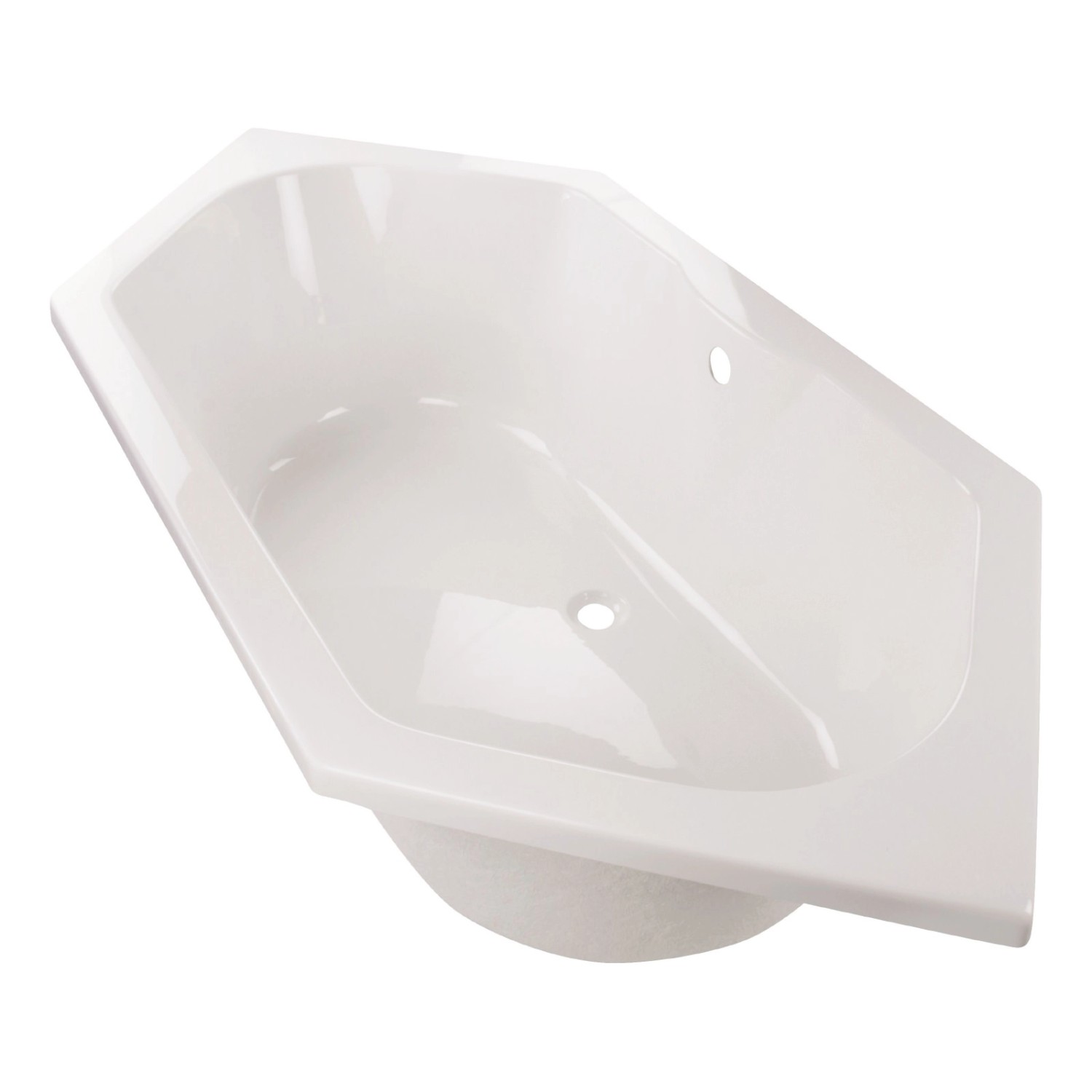 Weiße Calmwaters Sechseck-Badewanne Exclusive aus Acryl, eine Duowanne für zwei Personen.