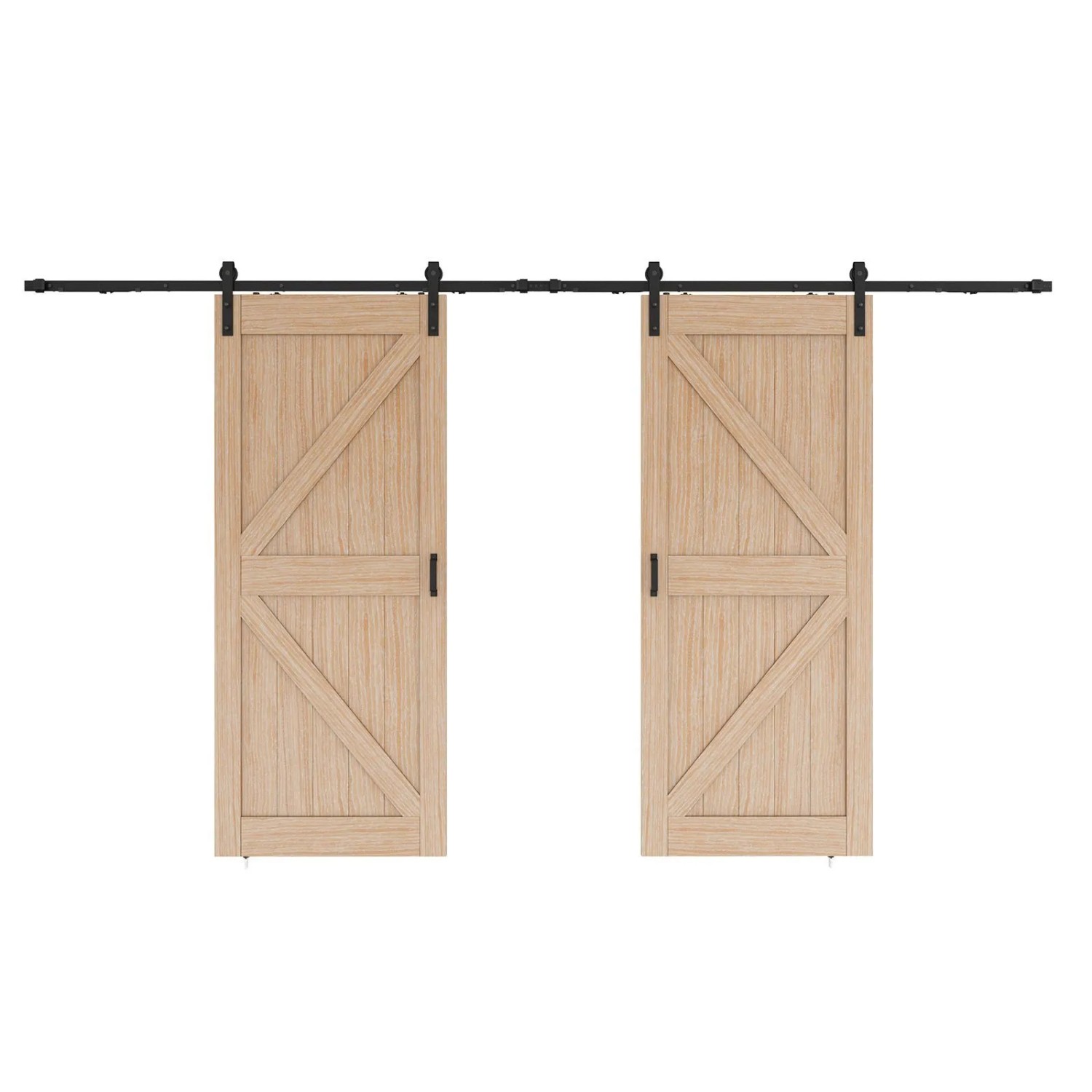 inova Holzschiebetür Eiche 1800 x 2150 mm Komplettset Schwarz inkl. 2Seitig günstig online kaufen