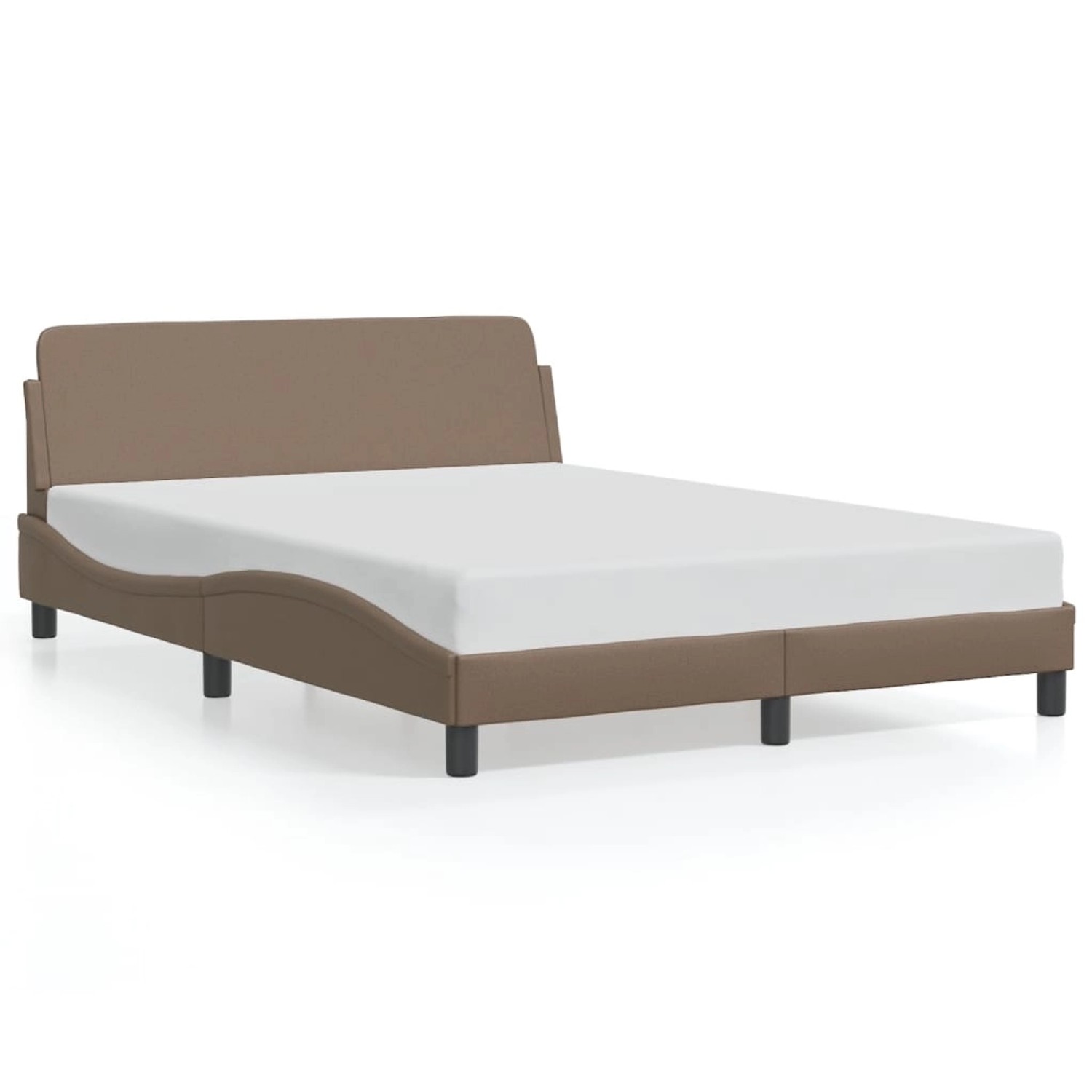 vidaXL Bettgestell Dover Cappuccino-Braun 140x190 cm Kunstleder 373182 günstig online kaufen