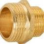 Messing Gewinde-Reduziernippel, 26,4 mm (R 3/4) x 33,3 mm (R 1) für Gewindefittings.