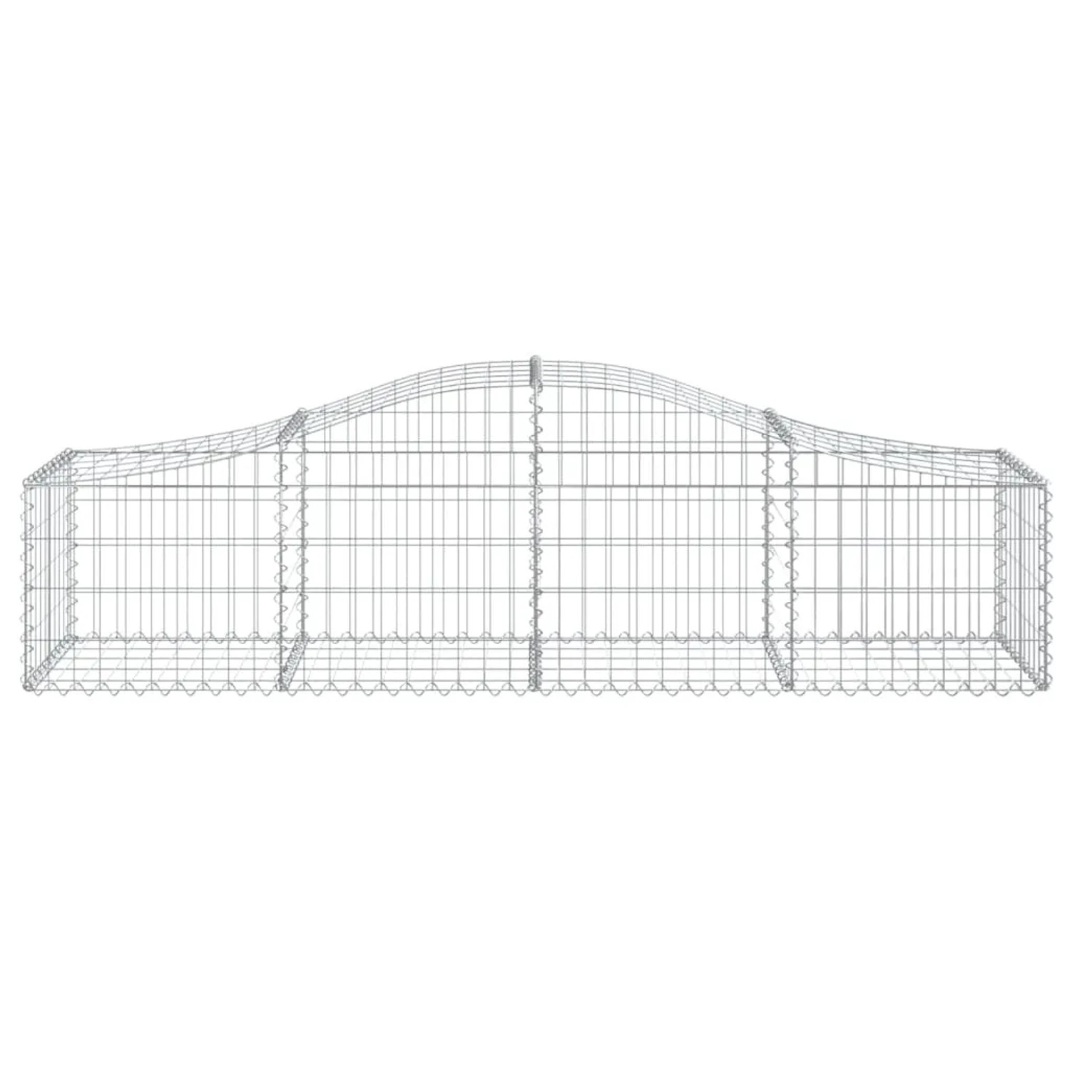 Silberne vidaXL Gabionen mit Hochbogen (30 Stk) aus verzinktem Eisen für Hochbeete.