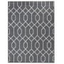 Primaflor In- und Outdoorteppich Reverso Geo River Grau, geometrisches Muster.