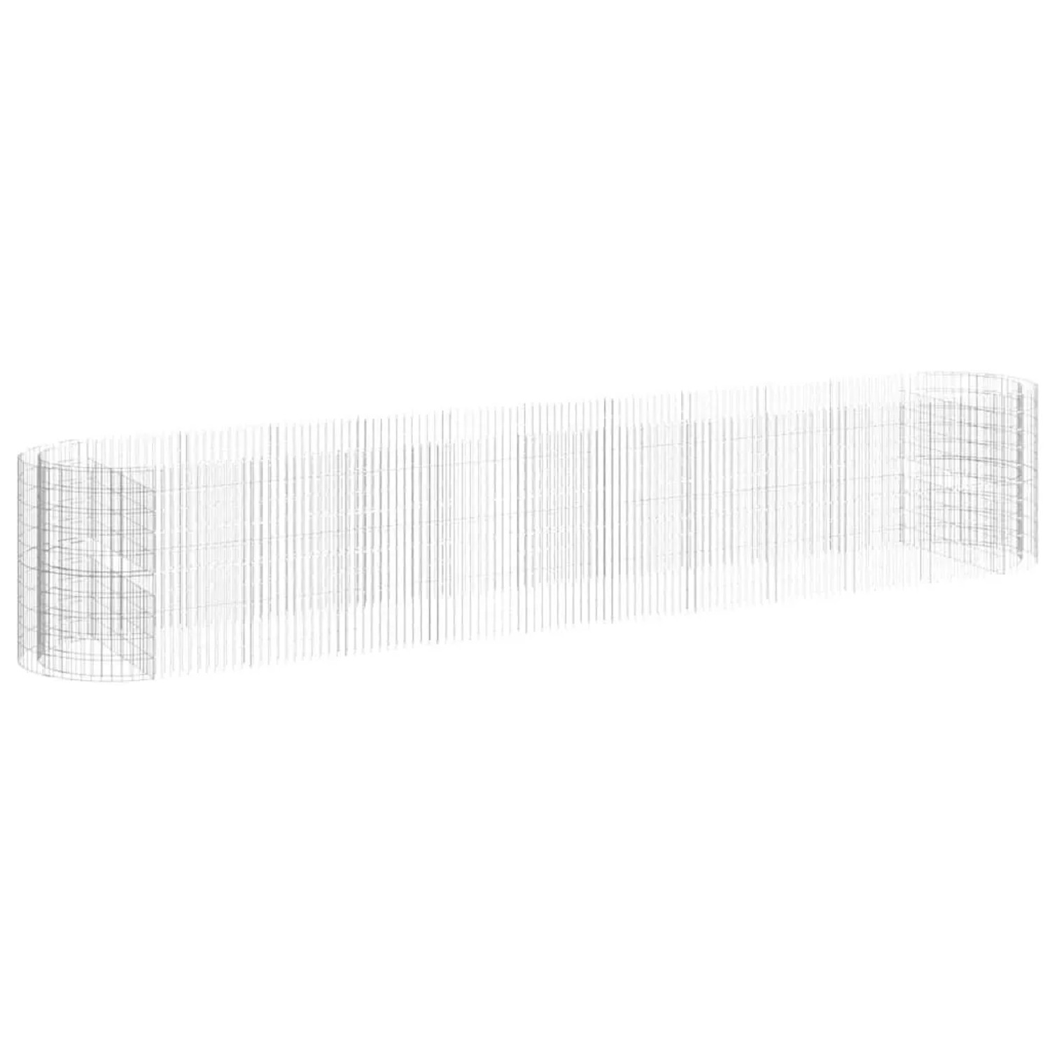vidaXL Gabionen-Hochbeet Verzinktes Eisen 600x100x100 cm 152049