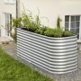 Erweiterung für Hochbeet Basic Alu-Blank 0,64 m² im Garten.