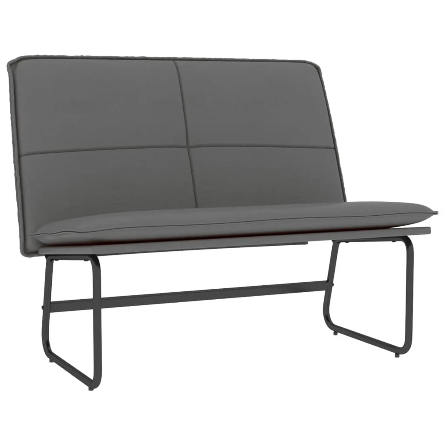 vidaXL Sitzbank Grau 100x75x76 cm Kunstleder 351339