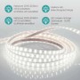LED-Band mit kaltweißem Licht für Badspiegel, flexible Montage.