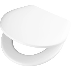 Weißer baliv WC-Sitz Guindas aus Duroplast mit Absenkautomatik.