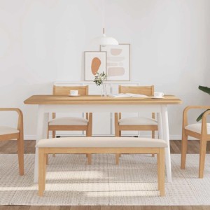 vidaXL Bank 110 cm Massivholz Gummibaum 4102603