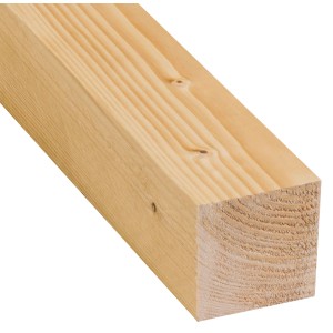 Sägeraues Fichte/Tanne Kantholz, 58x58x3000 mm, ideal für Dachstühle und Möbelbau.