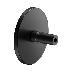 Keuco Klebe-Set 5 für Badaccessoires Reva, Rosette rund, schwarz-matt.