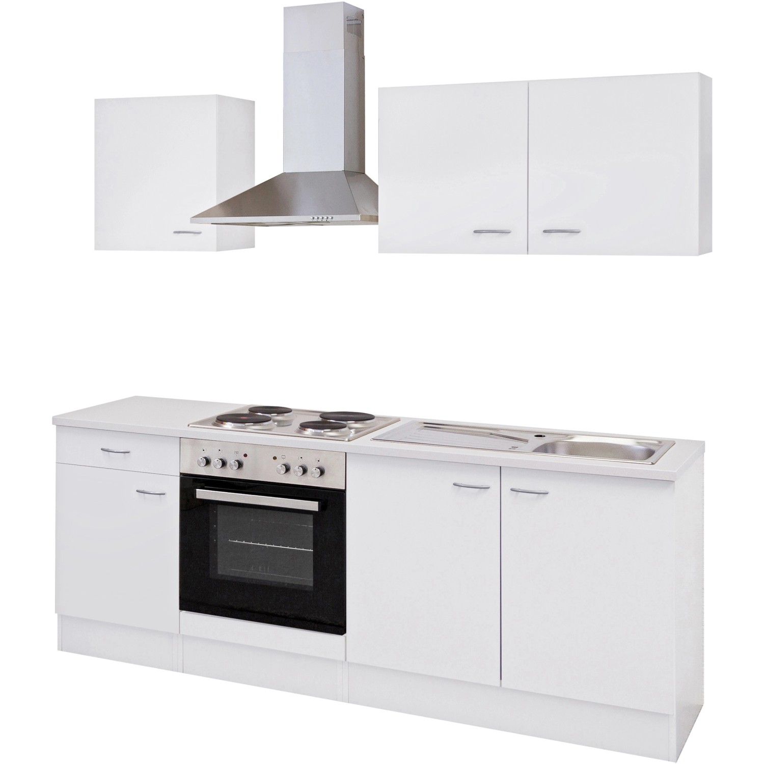 Flex-Well Classic Küchenzeile kaufen OBI Weiß bei Wito 210 cm