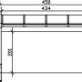 Technische Zeichnung der Skan Holz Terrassenüberdachung Novara, Maße: 450x359 cm.