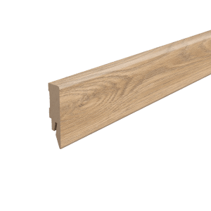 Egger Sockelleiste L584 Kubisch, Dekor Eiche Natur, 6 cm hoch. Fußleiste für Laminat und Hybridböden.