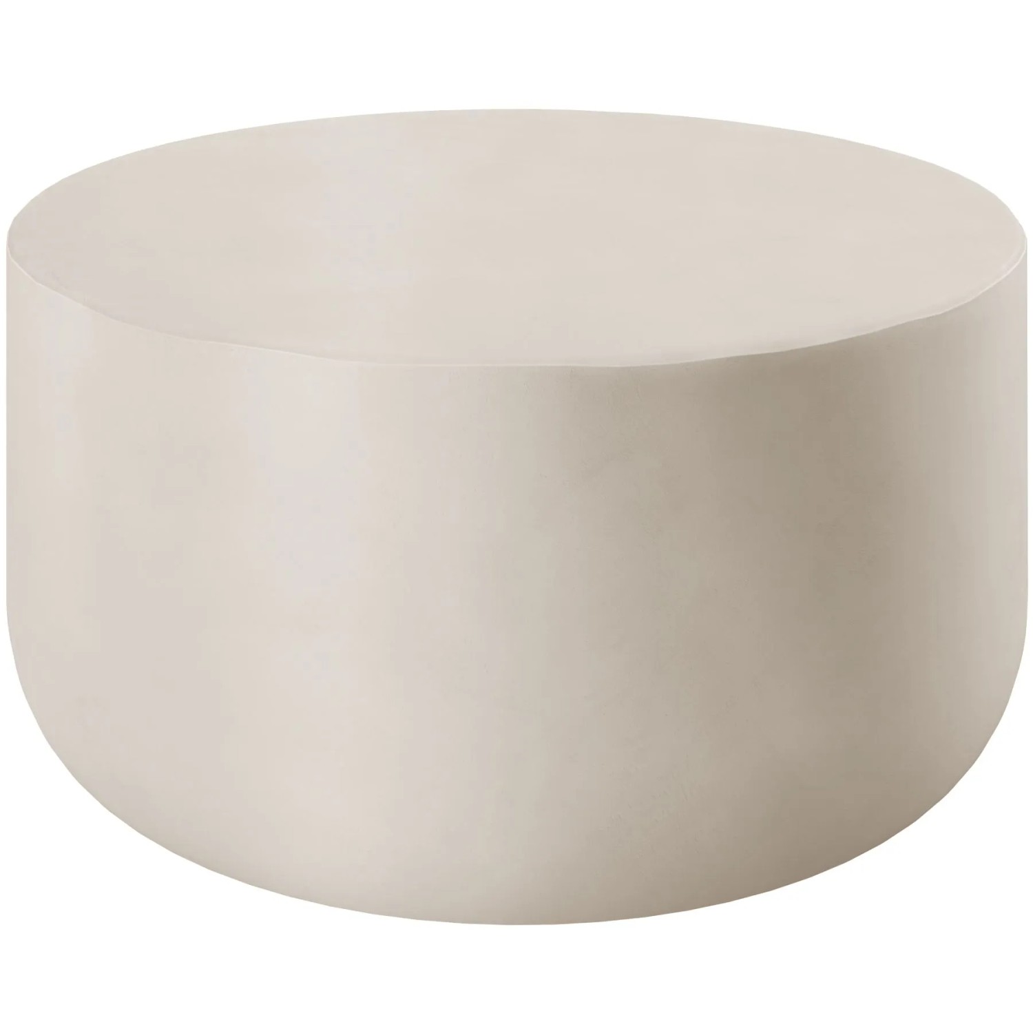 Tectake Runder Couchtisch  Ronan  Minimalistisches Design Robustes Magnesiumoxid  80 x 80 x 39 50 cm Beige