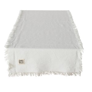 Grauer Boltze Home Tischläufer Lenea aus Baumwolle mit Fransen, 40x140 cm.