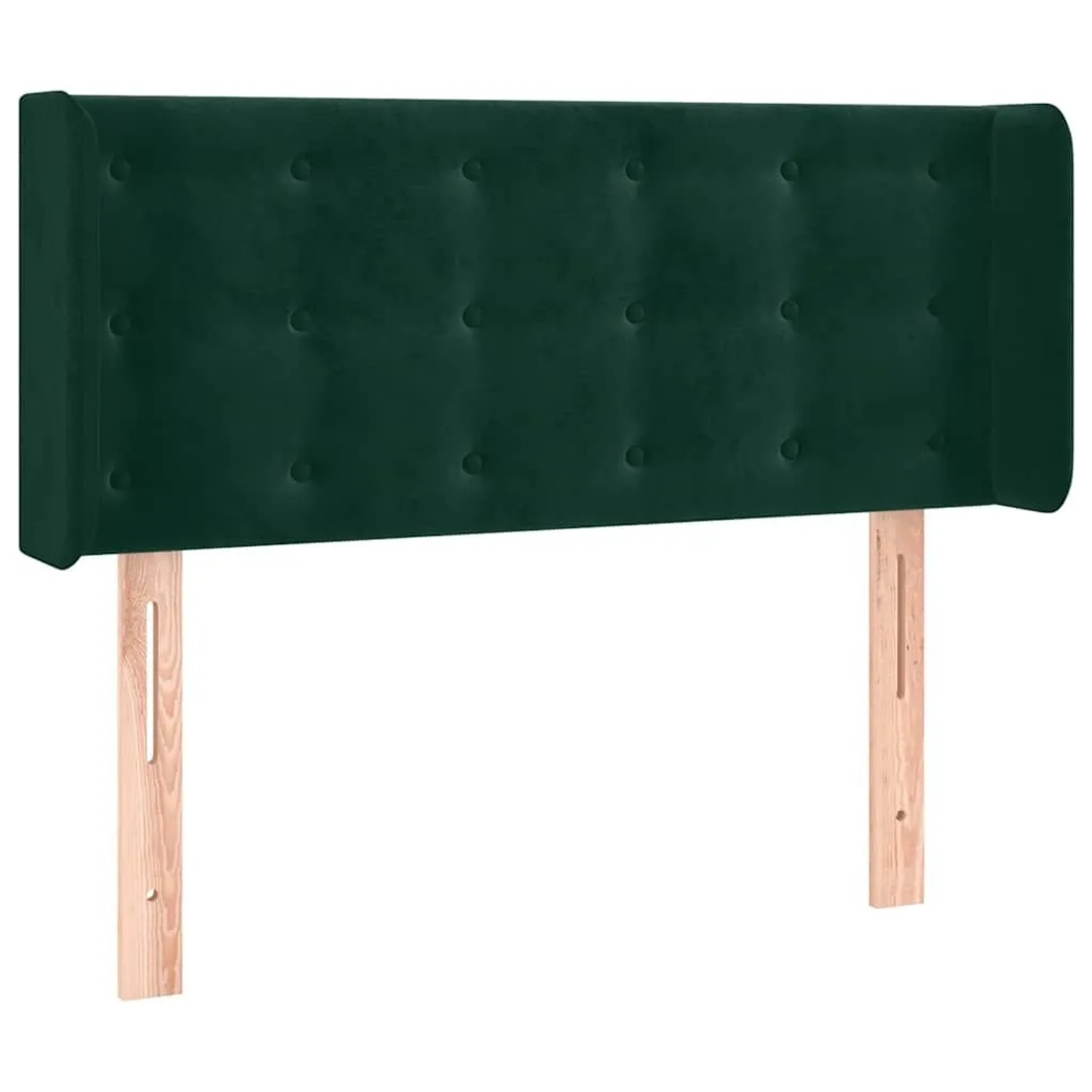 vidaXL Kopfteil mit Ohren Dunkelgrün 83x16x78/88 cm Samt 3119235