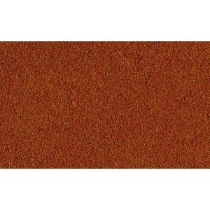 Nahaufnahme: Tetra Rubin Granules Fischfutter, kleine, rote Futterpartikel für Aquarienfische.