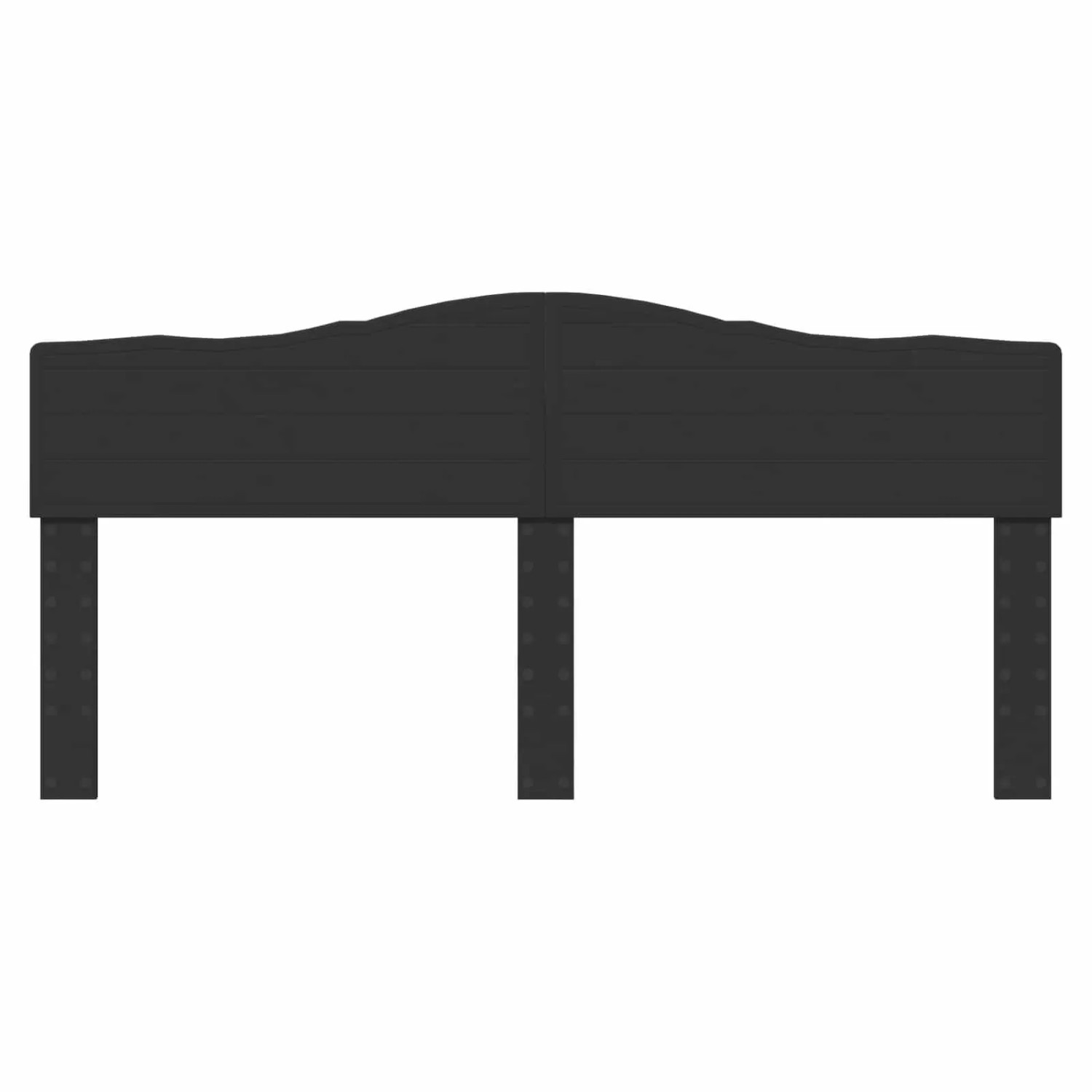 vidaXL Kopfteil mit Kopfteil Schwarz Eichen-Optik 200 cm Holzwerkstoff 888617