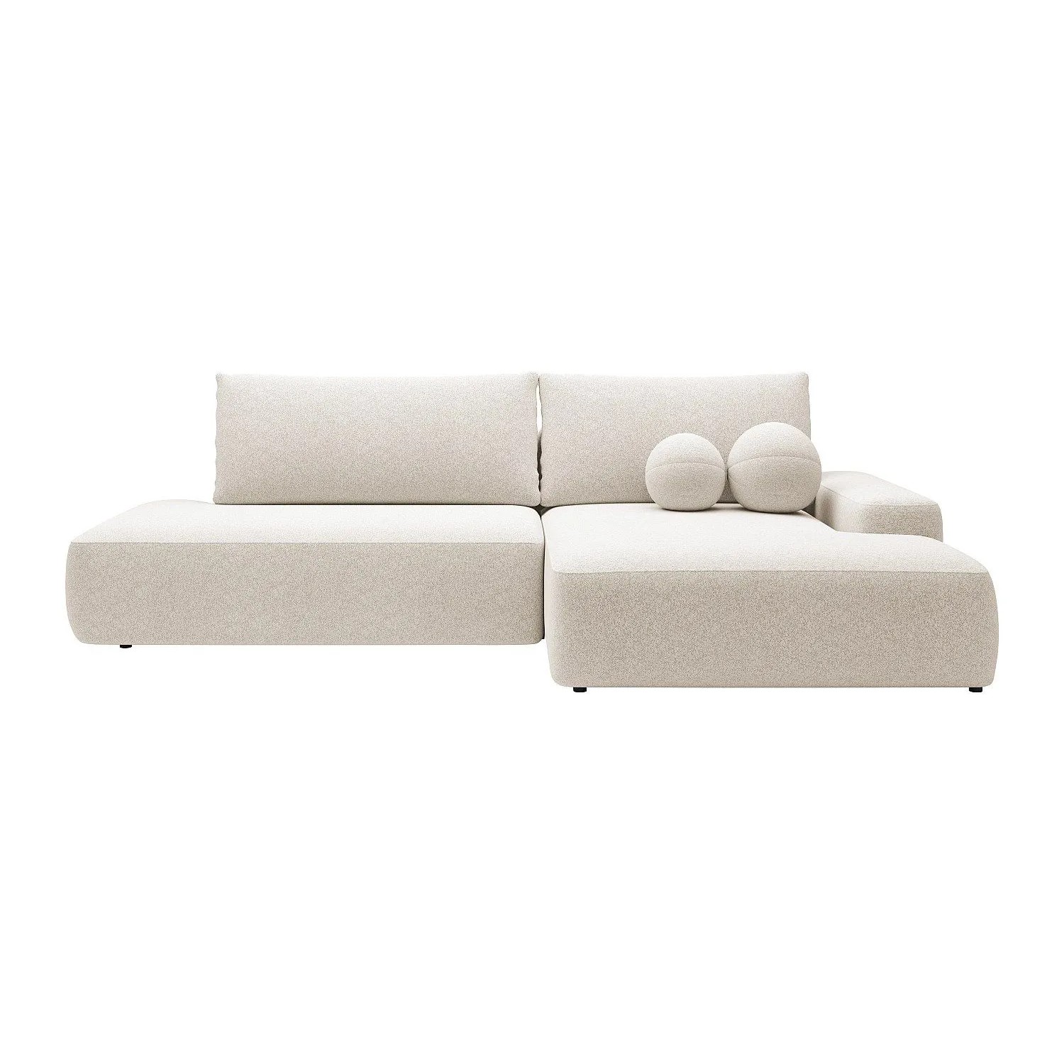 Vente-unique Schlafsofa Daviso Cremefarben 276 cm
