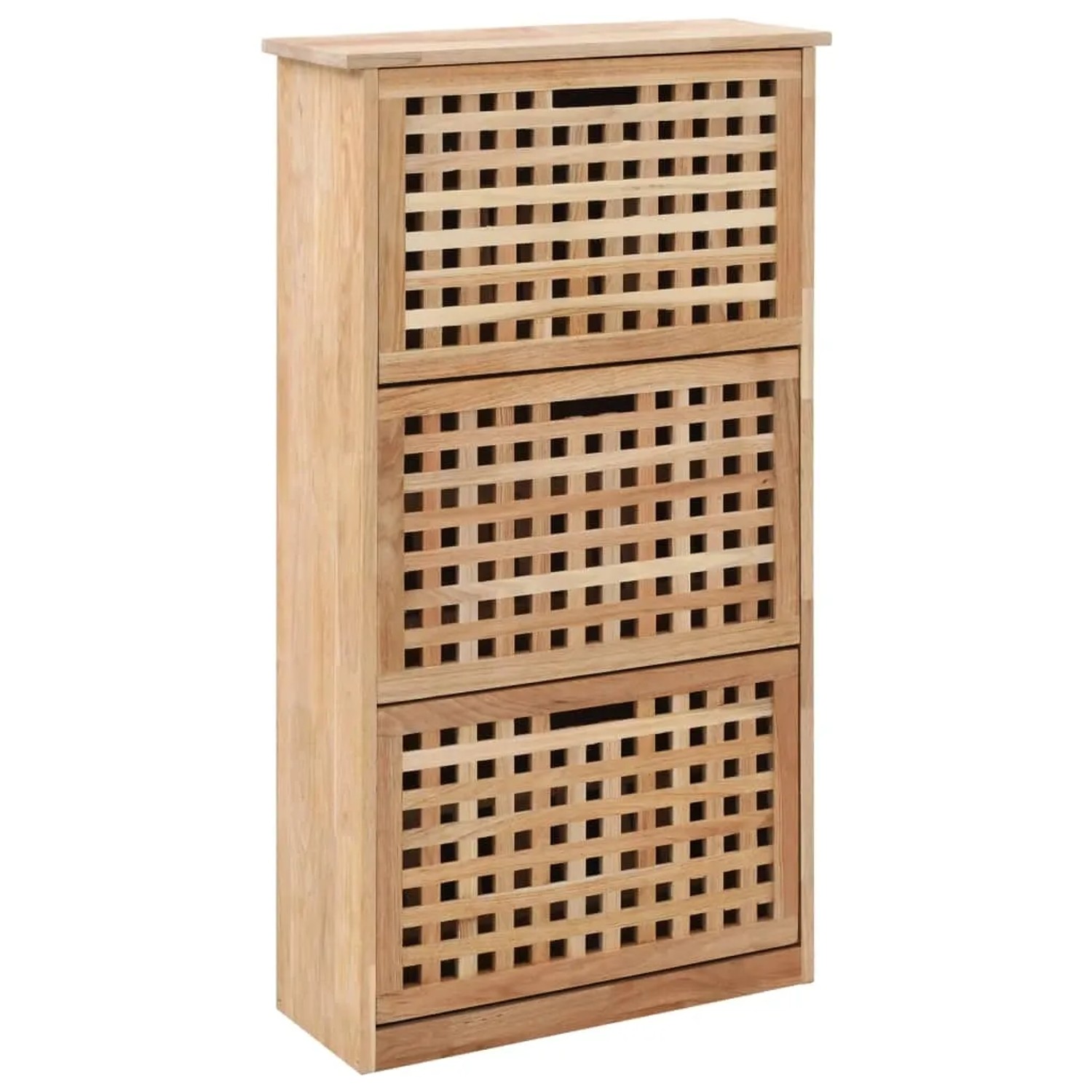 vidaXL Schuhschrank 55 x 20 x 104 cm Walnuss Massivholz 247600