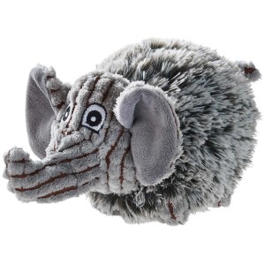 Grauer Hunter Hundespielzeug Elefant Pori, 18 cm, mit Igelball und Squeaker.
