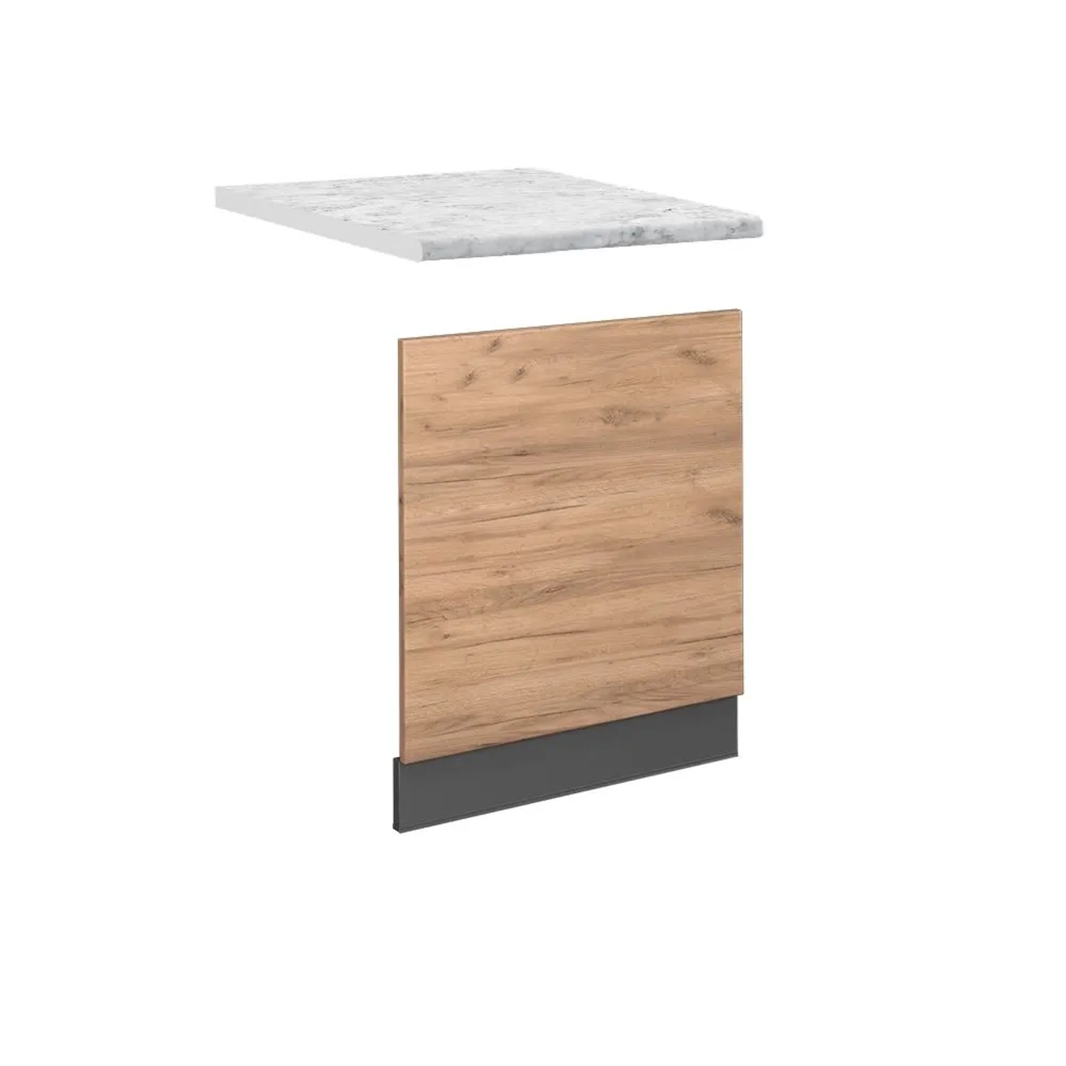 Vicco Frontblende Fame-Line Goldkraft Eiche Anthrazit 60 cm AP Marmor
