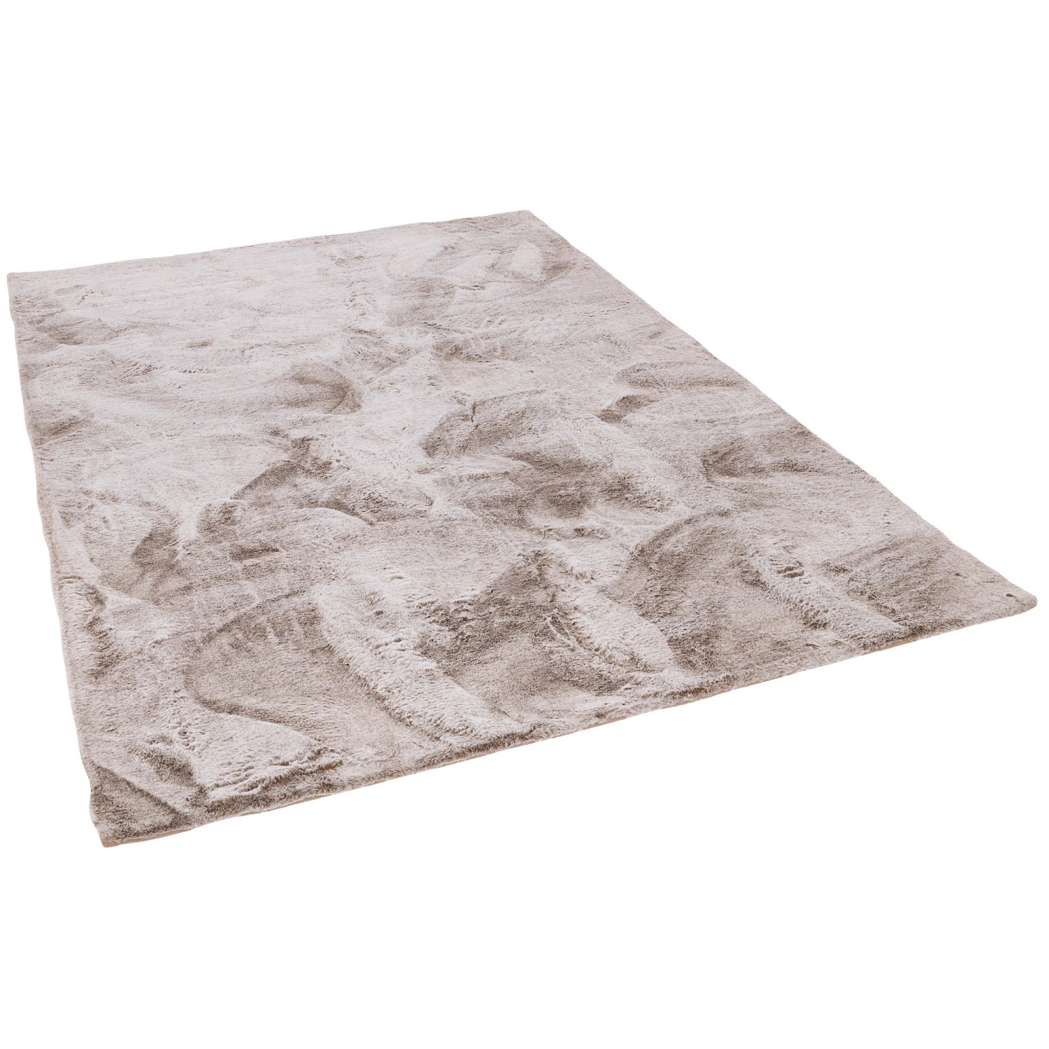 Pergamon Luxus Super Soft Fellteppich Plush Taupe Meliert 120x170cm günstig online kaufen