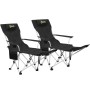 Outsunny Campingstuhl Metall Oxfordstoff Schwarz 82L x 100B x 88H cm