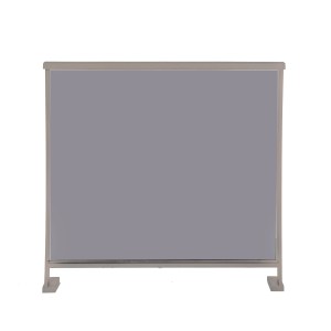 Dieda Geländer Linus Vario, 100x100 cm, Aluminium, Taupe. Grundrahmen mit Stützen und Handlauf.