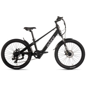ADORE E-Bike für Kinder 24 Zoll Alu Kids Citybike KS-240 Heckmotor 45NM 10,4Ah Pitch Black