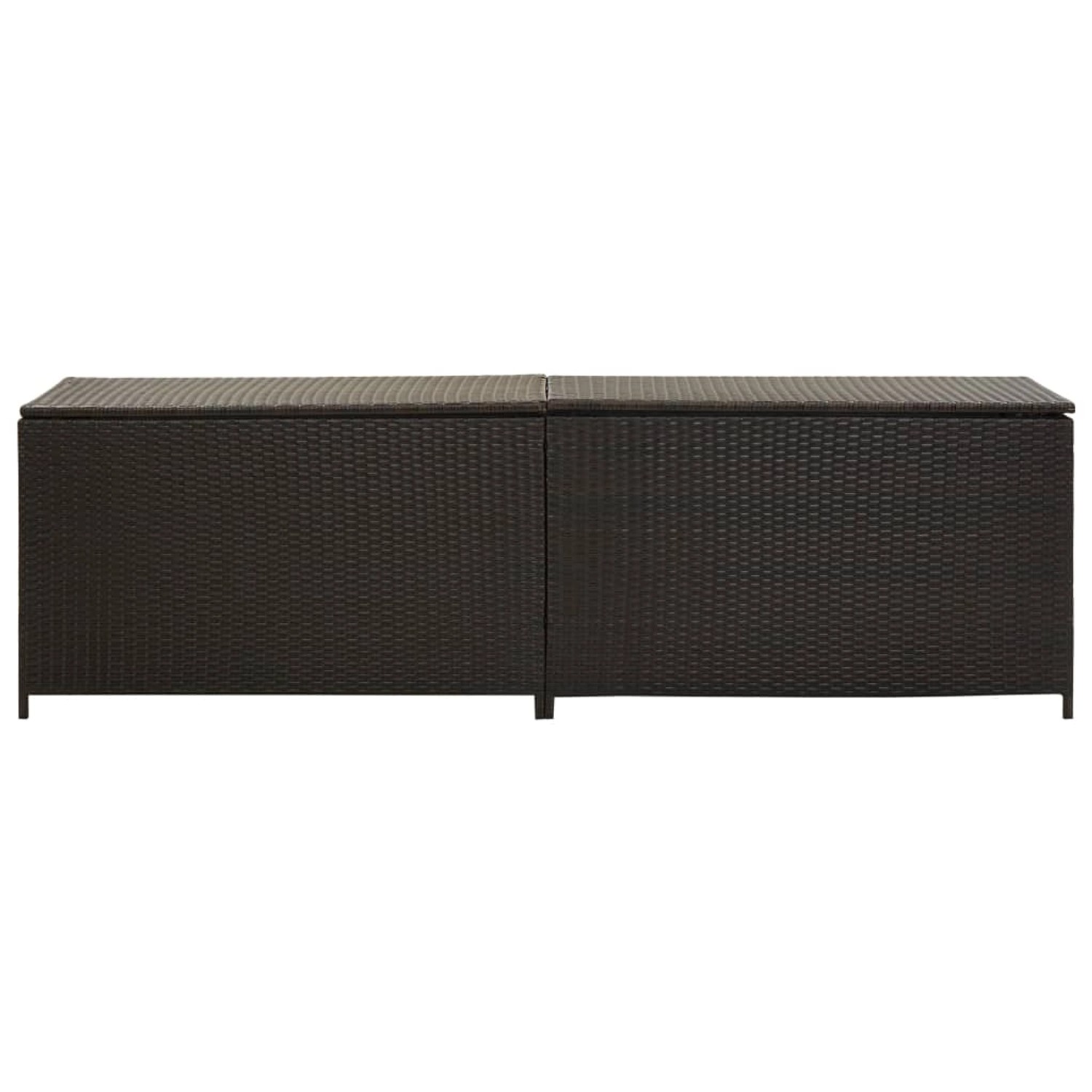 VidaXL Gartenbox Poly Rattan 200x50x60 cm Braun