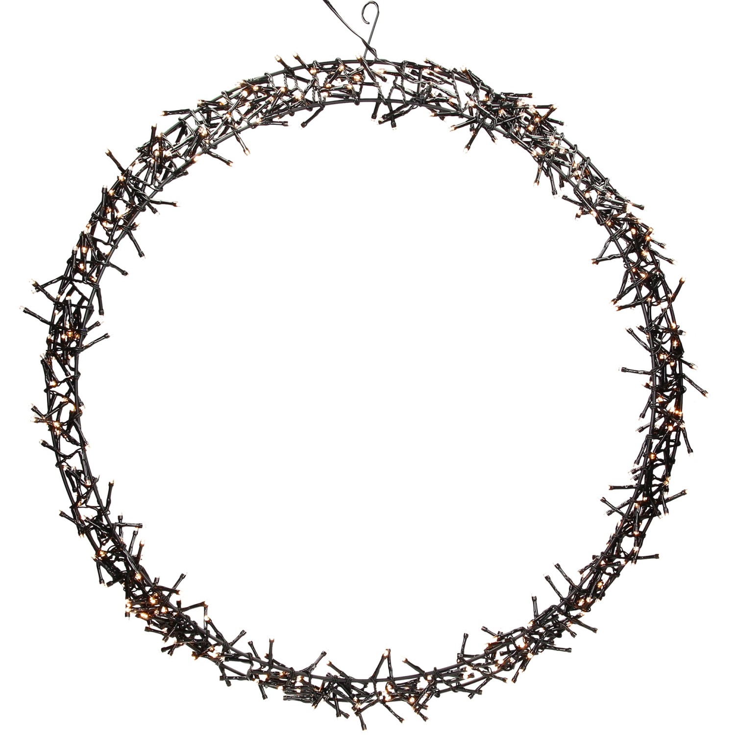 ECD Germany Lichterkranz 500 LEDs 58cm Warmweiß IP44 Türkranz Fensterkranz Ring
