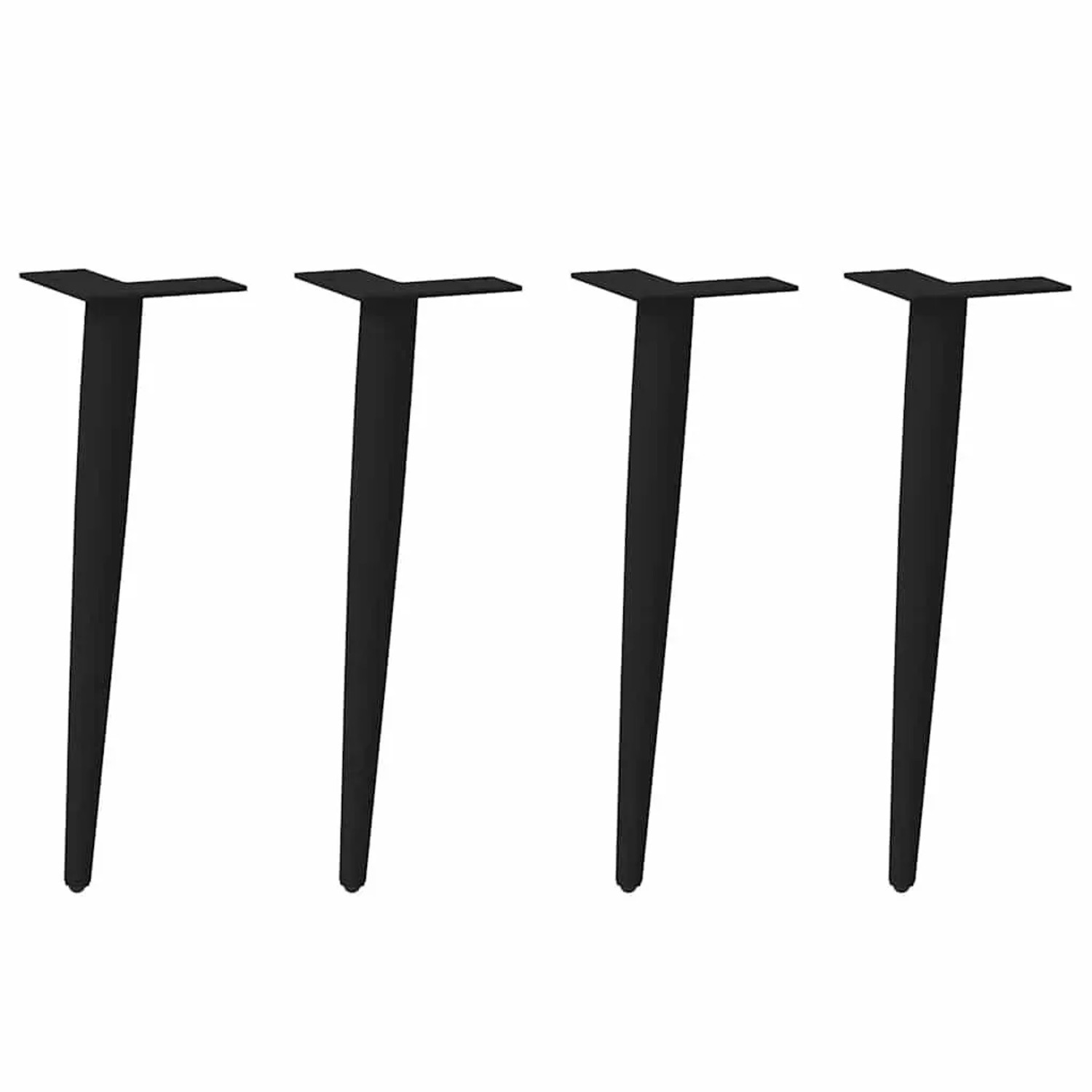 vidaXL Couchtischbeine Konische Form 4 Stk Schwarz 42-43 cm Stahl 4012512 günstig online kaufen