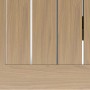 Detailansicht der Tischplatte der Esstischgruppe Butterfield in Holzoptik.