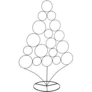 Schwarzer Deko-Weihnachtsbaum aus Eisen (95cm) von House of Seasons zur individuellen Gestaltung mit Kugeln.