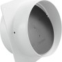 Marley Maueranschlussstutzen 125 mm mit Rückstauklappe, weiß, für Lüftungssysteme.